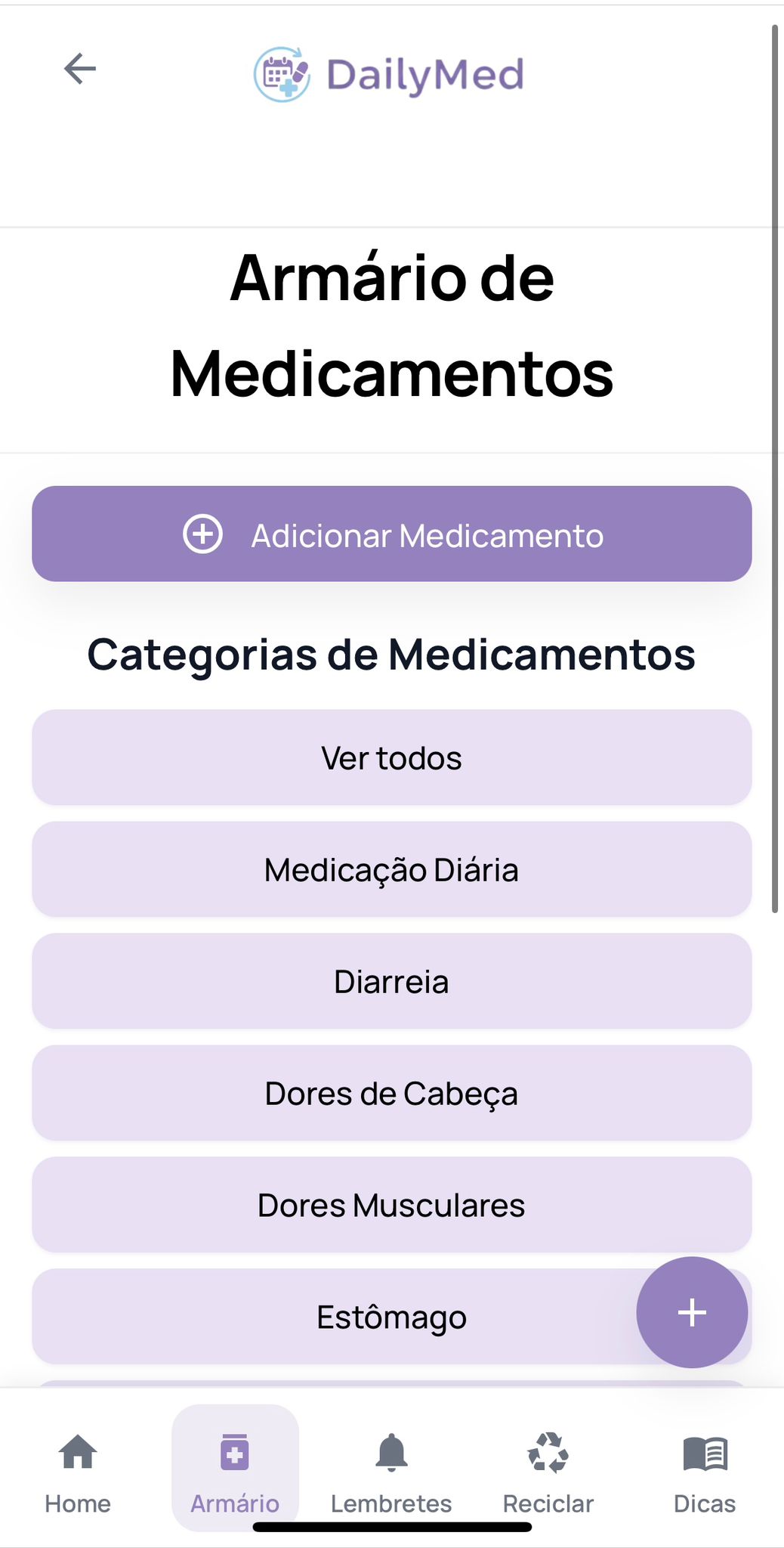 Armário de medicamentos